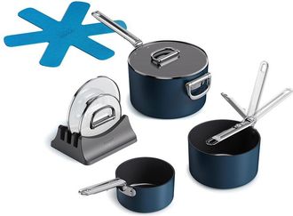 Joseph Joseph Space Ceramic Non-Stick 7Pc Saucepan Set With Folding Handles