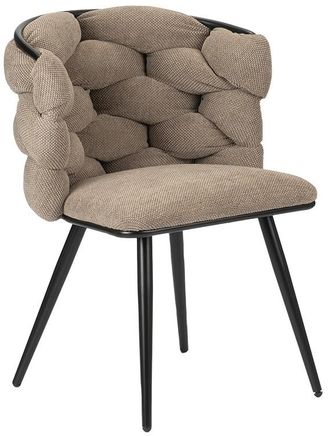 Global Interiors Designerstuhl Rock mit Chenille Bezug - Beige