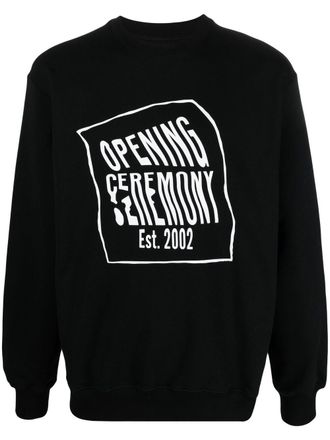 Opening Ceremony logo-print cotton sweatshirt - men - Cotton - S - Black