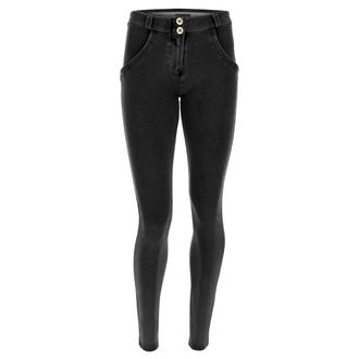 Freddy Leggings FREDDY Leggings WRUP1RC002ORG, Damen, Gr. XL, EURO, schwarz (schwarz jeans, schwarz seams), Obermaterial: 84% Baumwolle CO. 16% Elasthan EL.,