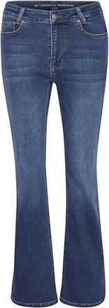 MY ESSENTIAL WARDROBE Hoge Bootcut Jeans in Medium Blauwe Wassing - Dames - Flared Jeans - Blauw - W29 L32 - Katoen - Jeans