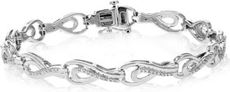 Vir Jewels 1/5 cttw Lab Created Diamond Tennis Bracelet Sterling Silver Prong 8.5 Inch