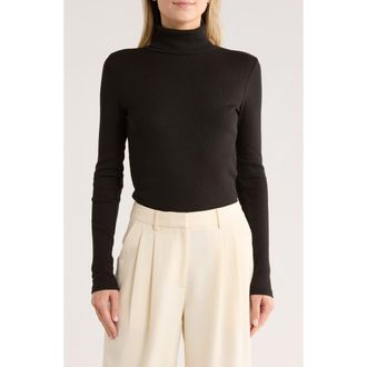 Theory Naneik Long Sleeve Turtleneck Sweater in Black at Nordstrom Rack, Size Medium
