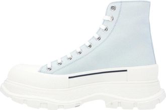 Alexander McQueen Canvas Platform Sneaker Lichtblauw - Heren - Sneakers - Blauw - 39 1/2 EU - Schoenen