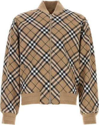 Burberry Beige Printed Bomber Jacket