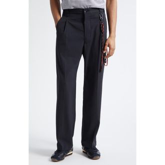 Song for the Mute Pleated Loose Fit Pants in Navy at Nordstrom, Size 34 Us