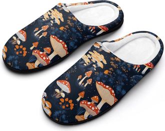 Generic Mushroom Mens Slippers Comfortable And Non-slip Cotton Slipper Shoe for House
