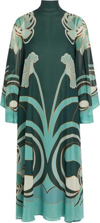 La DoubleJ LA Double J Magnifico Printed Silk Midi Dress - Blue - 48 (UK16 / XL)