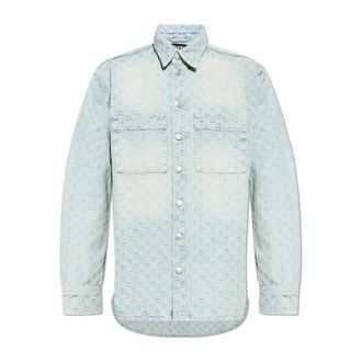 Misbhv Denim Monogram Shirt - Heren - Spijkeroverhemden - Blauw - M - Denim - Overhemden