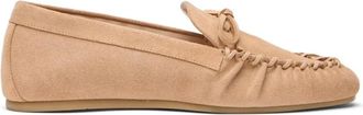 Stuart Weitzman Britt Bow Loafer - Dames - Loafers - Beige - 36 1/2 EU - Leer - Schoenen