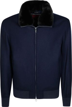 Montecore Giubbotto Imbottito Lana + Pelliccia - Heren - Zomerjassen - Blauw - 2XL - Wol - Jassen