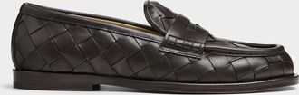 Scarosso Mens Gerald braided leather loafers Men