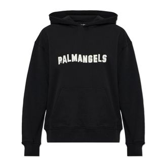 Palm Angels Katoenen Hoodie - Heren - Sweatshirts & Hoodies - Zwart - Maat: S Katoen