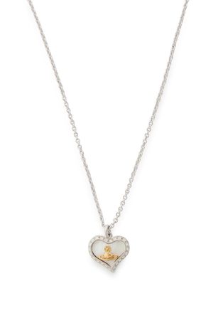 Vivienne Westwood Petra Heart Necklace - Pearl - One Size