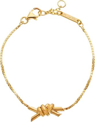 Bottega Veneta Knot 18 Plated Silver Bracelet