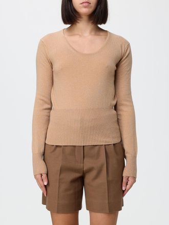 Max Mara Maglia girocollo slim fit in lana e cashmere con bordi a costine