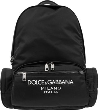 Dolce & Gabbana Rugzak met logo - Heren - Rugzakken - Zwart - ONE Size - Tassen