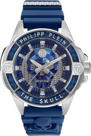 Philipp Plein Carbon Fiber Skull Horloge - Heren - Horloges - Blauw - ONE Size - Accessoires