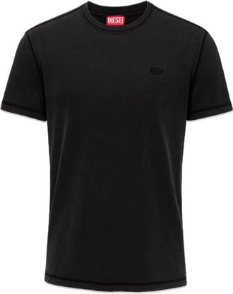 Diesel Tops, Heren, Zwart, XL, Katoen, T-Adjind-New T-shirt