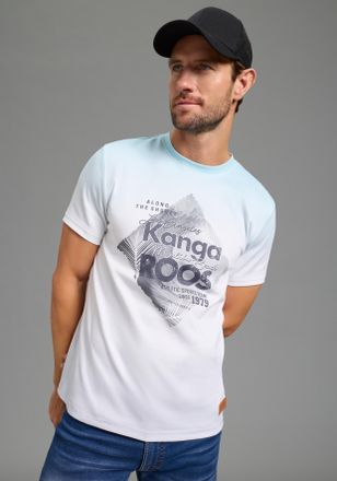 Kangaroos T-Shirt KANGAROOS, Herren, Gr. 4XL, aqua, Single Jersey, Obermaterial: 100% Baumwolle, schmal, Rundhals, angesetztes B&uuml;ndchen, Shirts T-Shirt, schmale