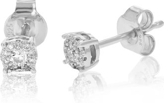 Vir Jewels 1/5 cttw Lab Grown Diamond Composite Earrings in Sterling Silver With Push Backs For Women