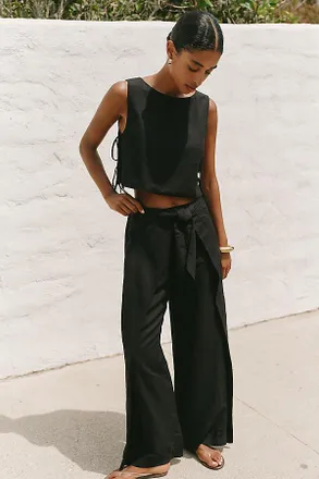 L*Space Rylee Linen Blend Wide Leg Pants
