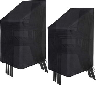 OEM Funda Para Silla De Jard&iacute;n De 2 Piezas, Impermeable, De Tela Oxford, Con Cord&oacute;n Y Hebilla, Para Exteriores (75 &times; 75 &times; 120 Cm, 210d)