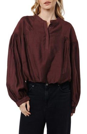 Ciebon Doe Bubble Hem Top in Maroon at Nordstrom Rack, Size Large