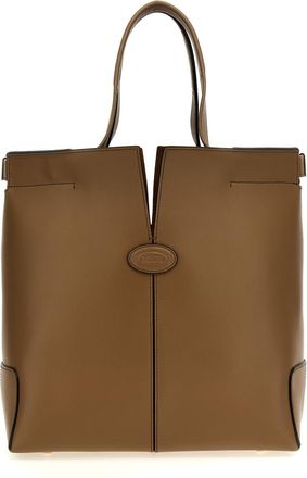 Tod's Beige Tods Di Bag Folio Tote Bag