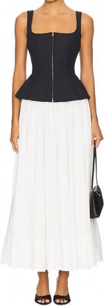 Jonathan Simkhai Jolynn Sleeveless Midi Dress In Black Multi