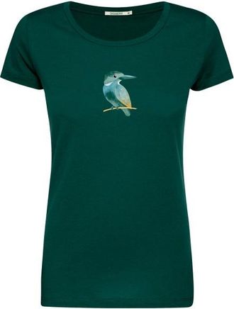 Greenbomb Bird Look Loves T-Shirt f&uuml;r Damen | gr&uuml;n