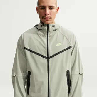 Nike Mens Tech Dri-FIT Woven Full-Zip Windrunner Jacket in Green | IU6965-304