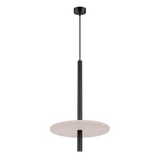Sollux Lighting L&aacute;mpara colgante beige/negro fieltro/acero alt. 126 cm