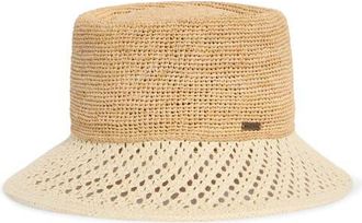 Brixton Ellee Festival Straw Bucket Hat in Natural/natural at Nordstrom, Size X-Small/small