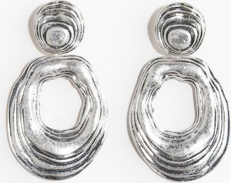 H&M Geriffelte Ohrh&auml;nger - Grau