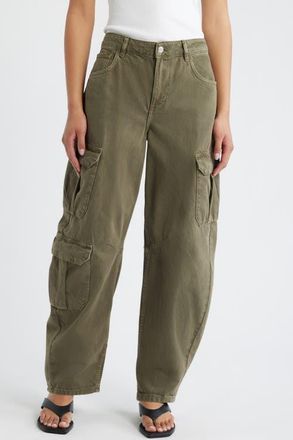 Mango Dilly Cargo Jeans in Khaki at Nordstrom, Size 10