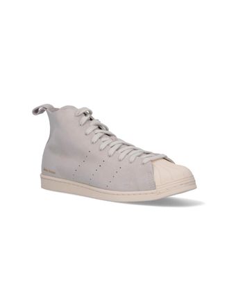 adidas Originals Mens Adidas X Wales Bonner Sneakers Grey Leather