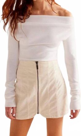 Free People Layla Cord Mini Skirt In Cheesecake