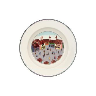 Villeroy & Boch Design Naif Rim Soup Bowl: Old Village Square