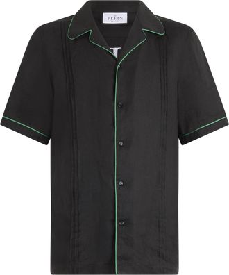 Philipp Plein Linen Bowling Shirt Plein Tennis