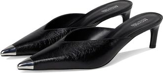 Michael Kors Kasia Mule Pump High Womens Heels Black 2 : 6.5 M, Leather/Rubber