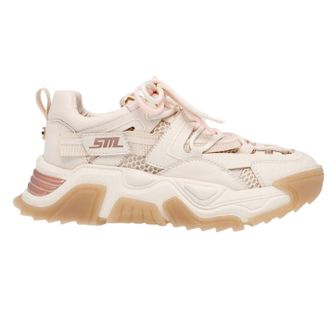 Steve Madden Kingdome lage sneakers voor dames (Cr&egrave;me/Rose Goud)