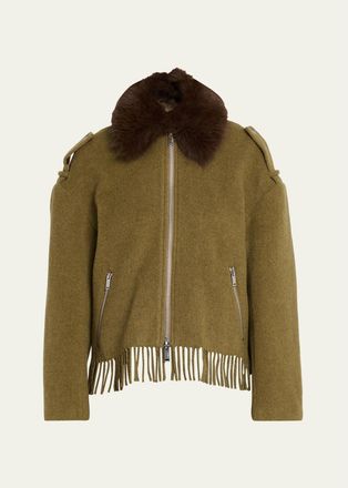 3.1 Phillip Lim Wool-Blend Scarf-Hem Jacket