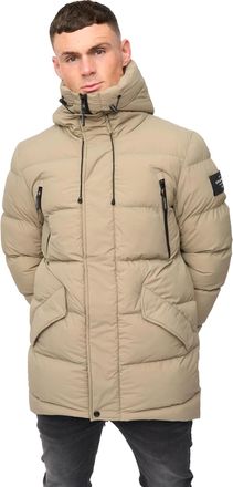 Crosshatch Heren Kaptoore Jas (Taupe)