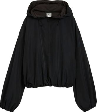 Puma x Ros&eacute; half-zip hooded jacket - women - Polyester/Polyester/Modal/Polyester - S - Black