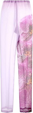 Dries Van Noten Womens Lilac Crepe Pachas Pant - Size EU 34 (Womens)