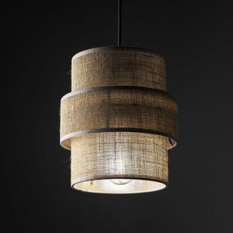 Luminosa Light Designs Tkkrywult CALISTO JUTA 5401 lampada beige e nera regolabile