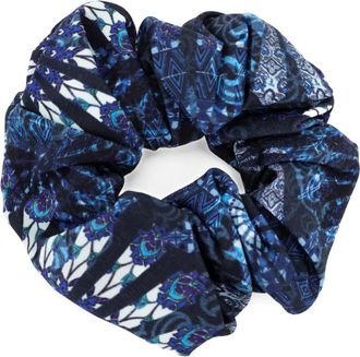 Lygia & Nanny patterned scrunchie - women - Fabric - One Size - Blue