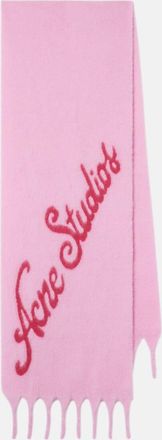 Acne Studios Logo alpaca-blend fil coupé scarf