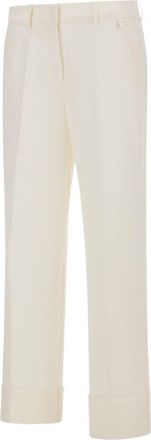 Herno Womens Trousers White Linen